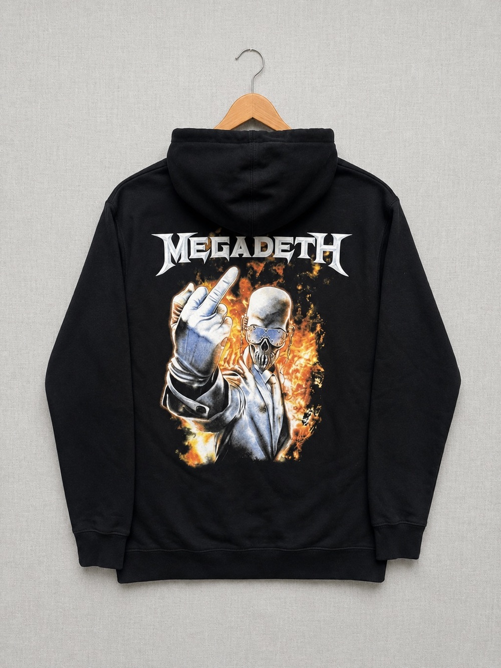 Official Megadeth "Ransom Note / I Don't Care" Black Pullover Graphic Hoodie